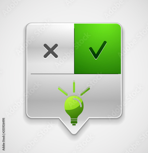 Light bulb, new idea concept web button