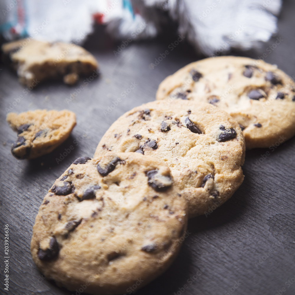 Cookies with chocolate pieces Cookies with chocolate pieces
