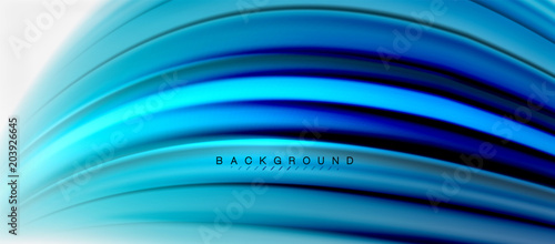 Blurred fluid colors background, abstract waves lines, vector illustration
