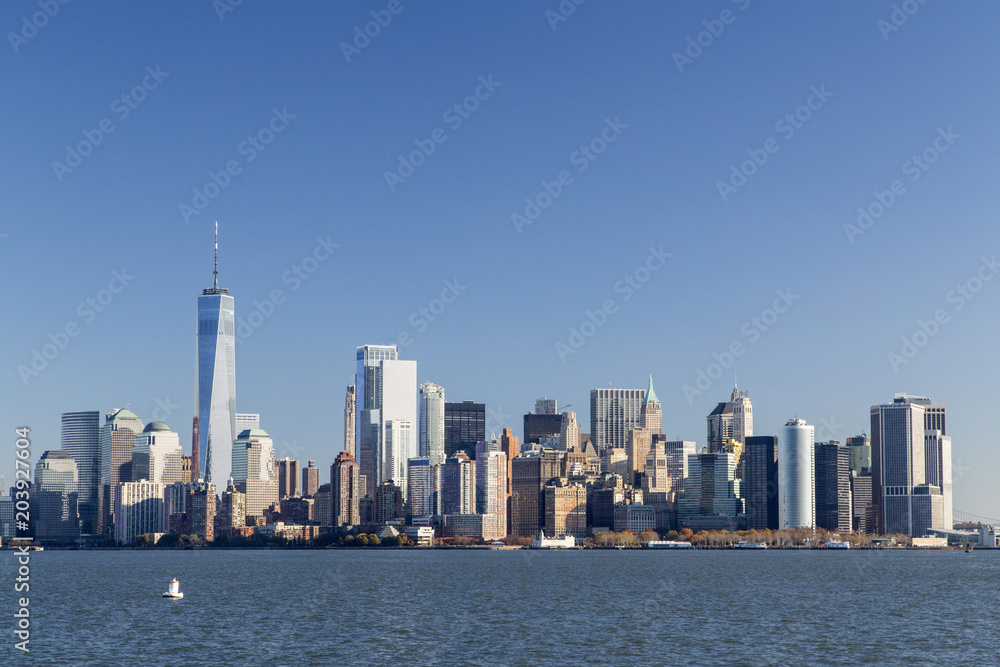 Fototapeta premium Nowy Jork, panoramę dolnego Manhattanu