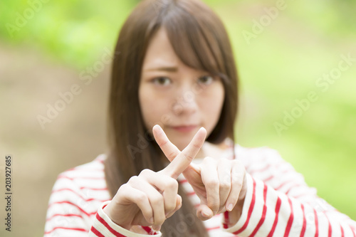Foto 拒否する女性