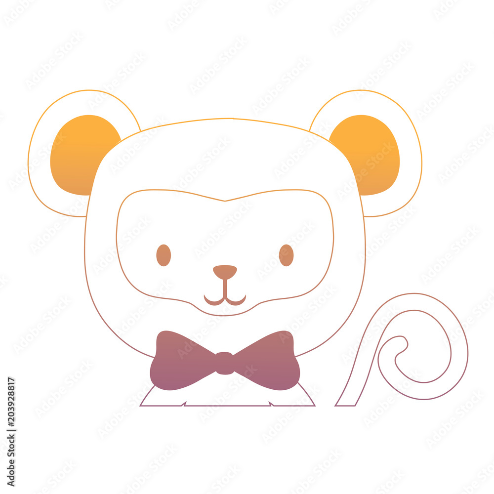 cute monkey icon over white background, colorful design. vector illustration cute monkey icon over white background, colorful design. vector illustration
