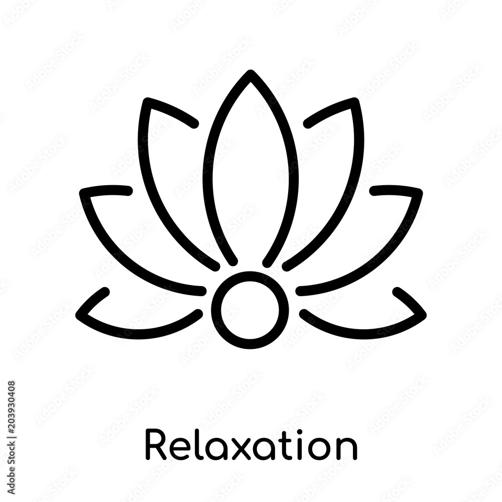 Relaxation icon isolated on white background Relaxation icon isolated on white background