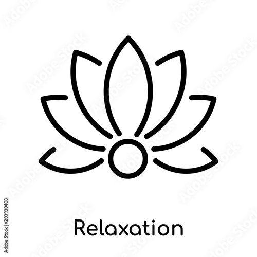 Relaxation icon isolated on white background
