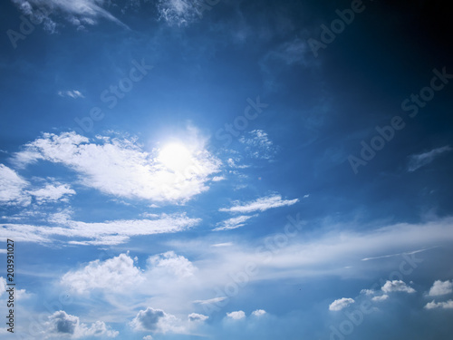 Scenic view with blue sky and cloud