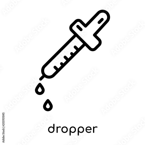 dropper icon isolated on white background