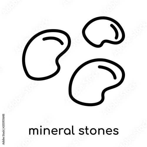 mineral stones icon isolated on white background