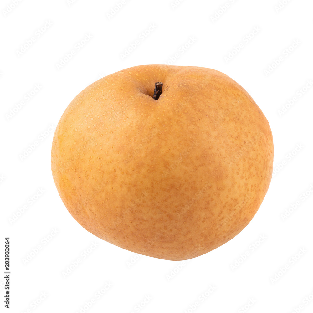 whole of chinese pear isolated on white background whole of chinese pear isolated on white background