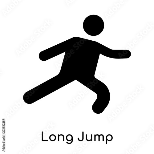 Long Jump icon isolated on white background