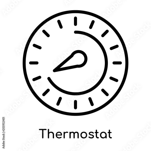 Thermostat icon isolated on white background