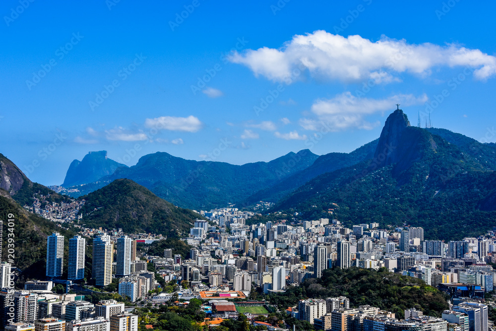 Beautiful view from Urca  neighborhood, south zone of Rio de Janeiro, Brazil.