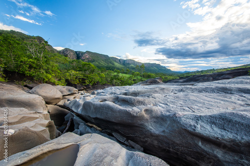 The beauty of Vale da Lua (Moon Valley), at Chapada dos Veadeiros, Goias, Brazil photo