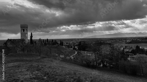 Ancient fortified village of Fagagna. photo