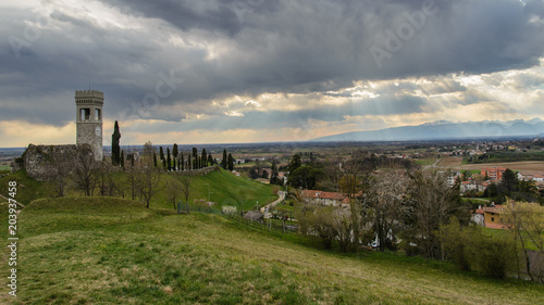 Ancient fortified village of Fagagna. photo