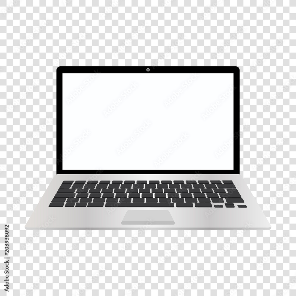 Isolated laptop with empty space on white background Isolated laptop with empty space on white background