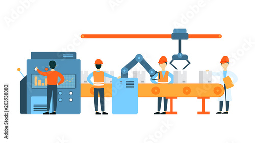 Conveyor belt illustration.