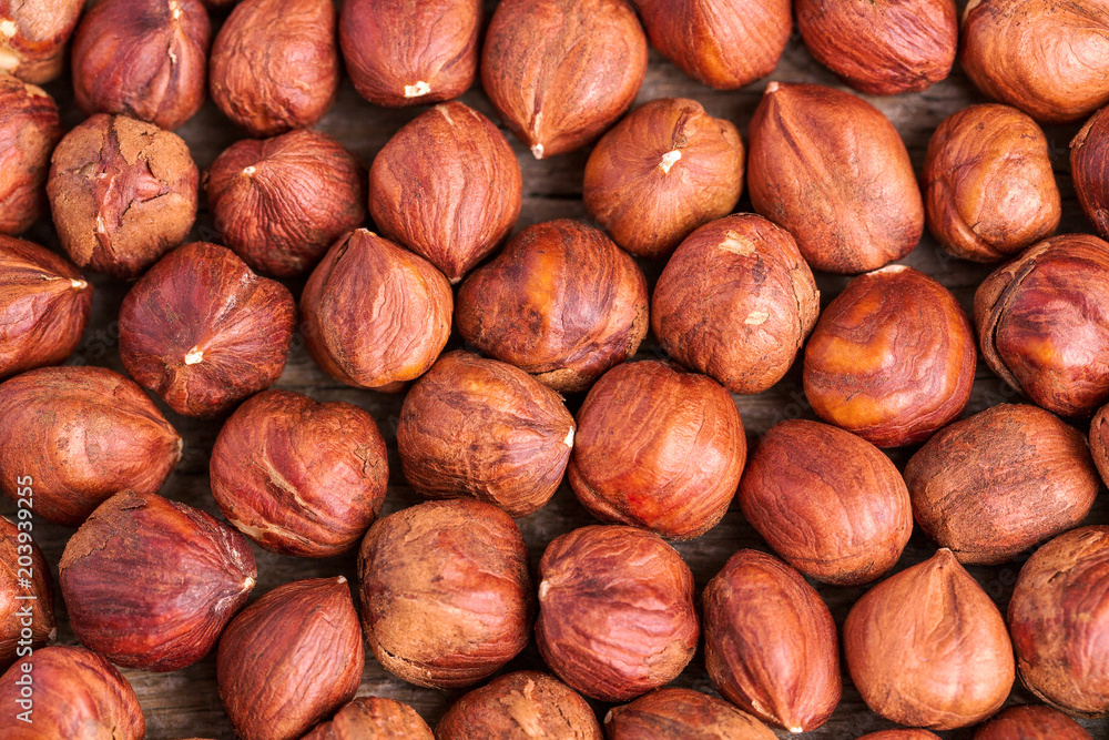 Hazelnut background. Closeup. Natural product Hazelnut background. Closeup. Natural product