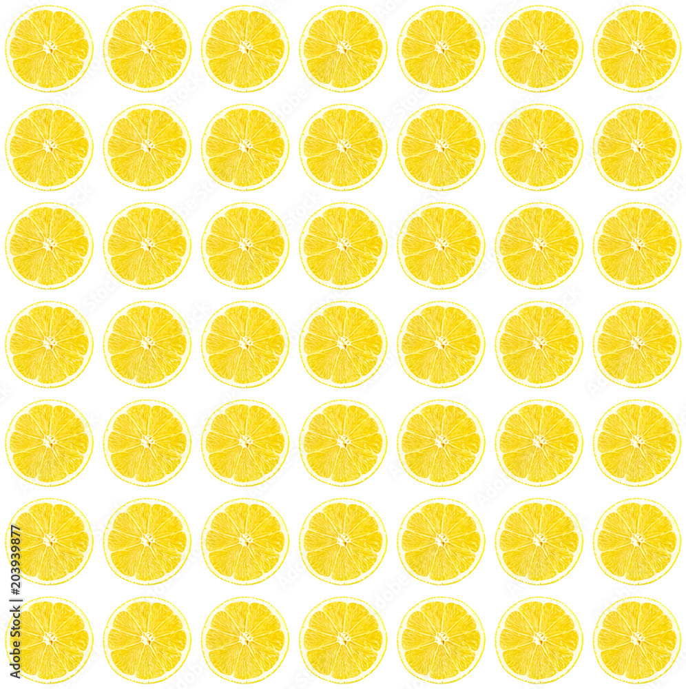 Fresh yellow lemon photographic pattern Fresh yellow lemon photographic pattern