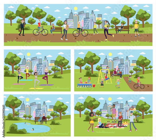 Park in the city.