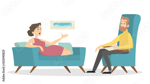 Psychologists with patients.