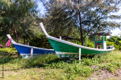 Traditional longtail boats in Thailand