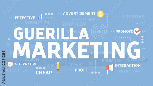 Guerilla marketing concept.
