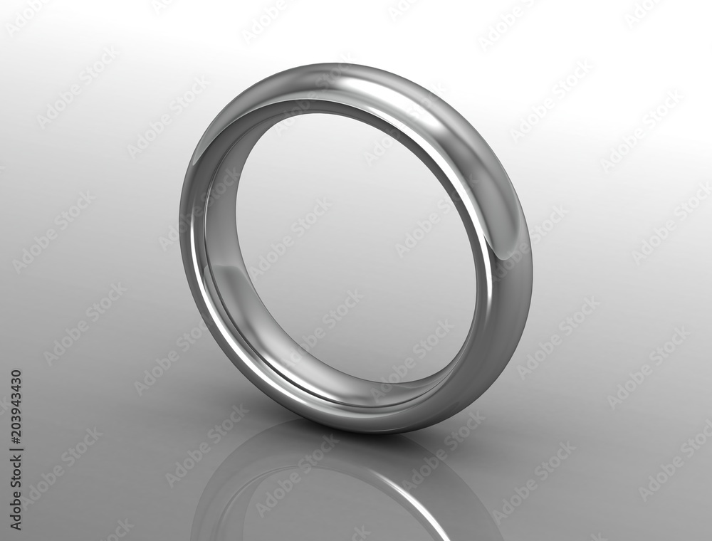 Wedding ring on a white background (high resolution 3D image) Wedding ring on a white background (high resolution 3D image)