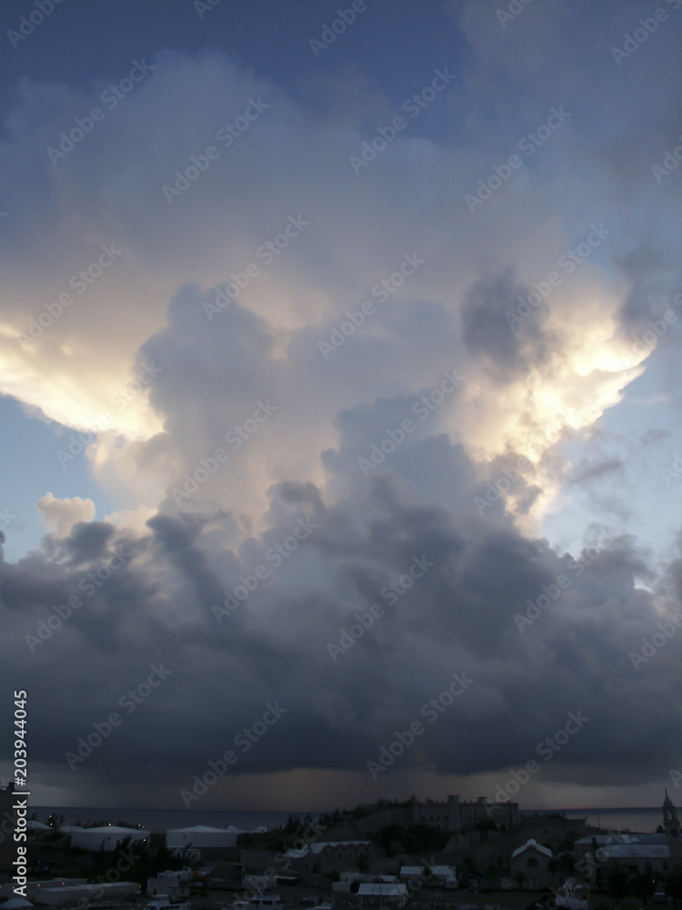 Sunbeam in cloud