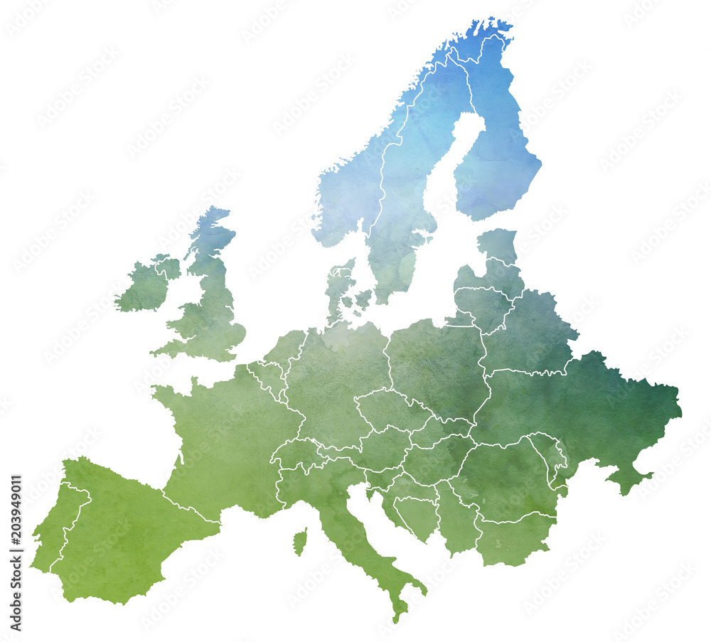 Europa Karte - obrazy, fototapety, plakaty 
