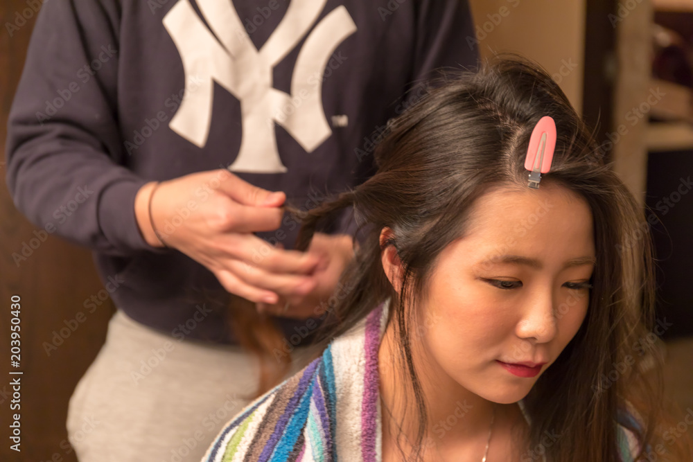 Fototapeta premium キャバクラ ヘアセットイメージ