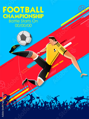 Football Championship Cup soccer sports background for 2018