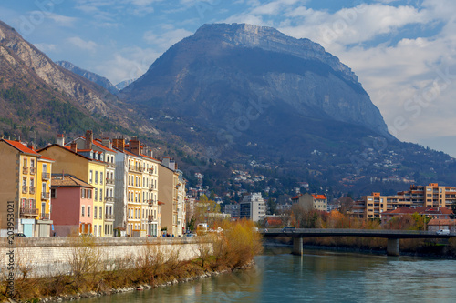Grenoble. The city embankment.