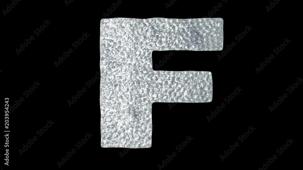 Letter F - Animated Ice Water Letters Concept Letter F - Animated Ice Water Letters Concept