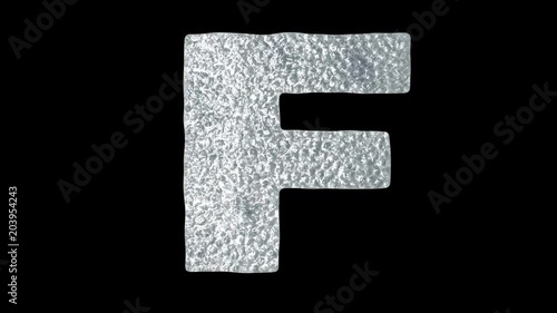 Wallpaper Mural Letter F - Animated Ice Water Letters Concept  Torontodigital.ca