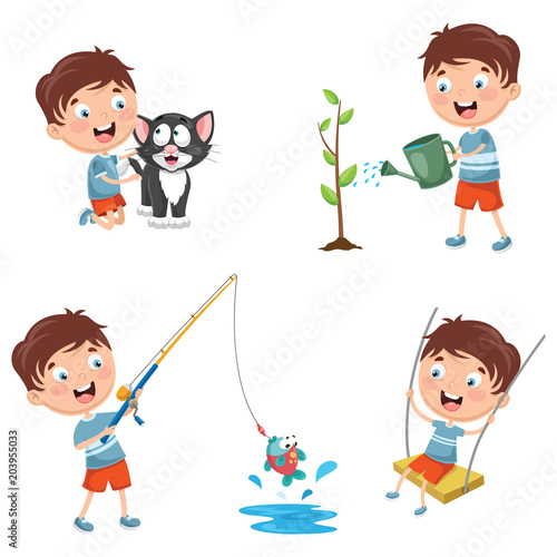 Vector Illustration Of Kid
