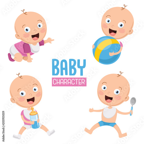 Vector Illustration Of Baby