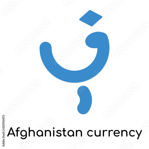 Fototapeta Naklejka Na Ścianę i Meble -  Afghanistan currency icon isolated on white background