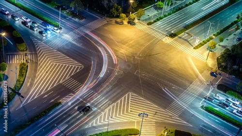 timelapse of busy traffic