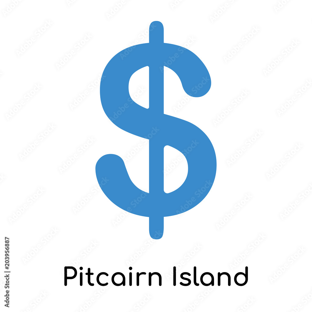 Pitcairn Island icon isolated on white background Pitcairn Island icon isolated on white background