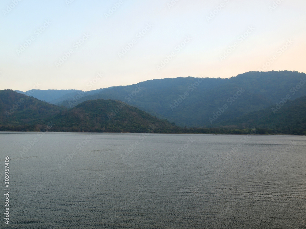 Landscape of mountain and lake