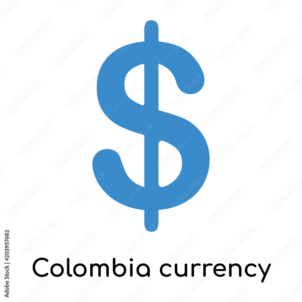 Obraz premium Colombia currency icon isolated on white background