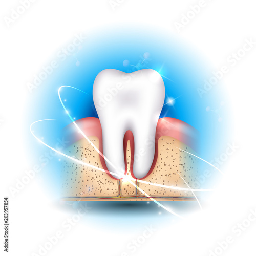 Dental health care beautiful bright illustration