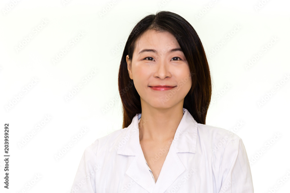 Asian female doctor looking at camera Asian female doctor looking at camera