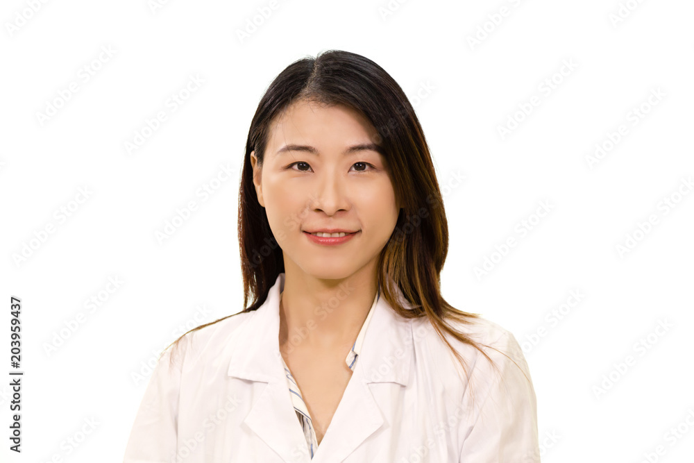 Asian female doctor looking at camera Asian female doctor looking at camera