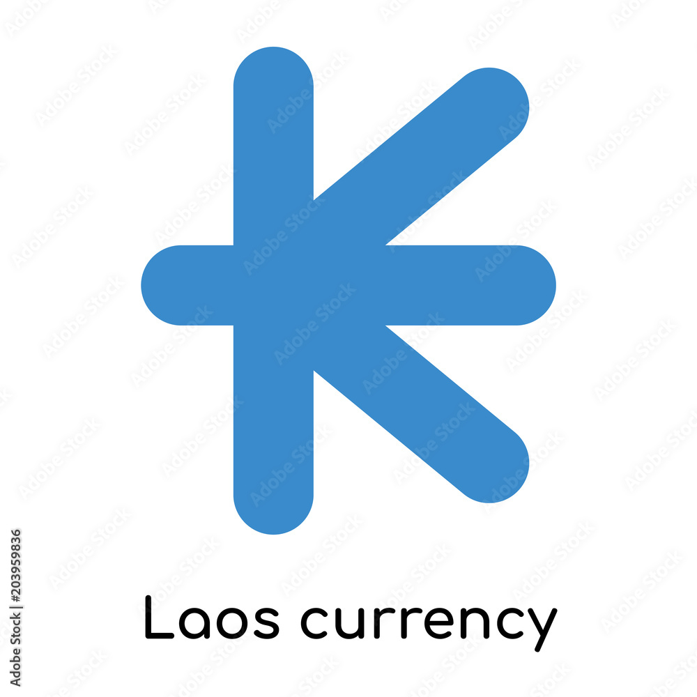 Laos currency icon isolated on white background Laos currency icon isolated on white background