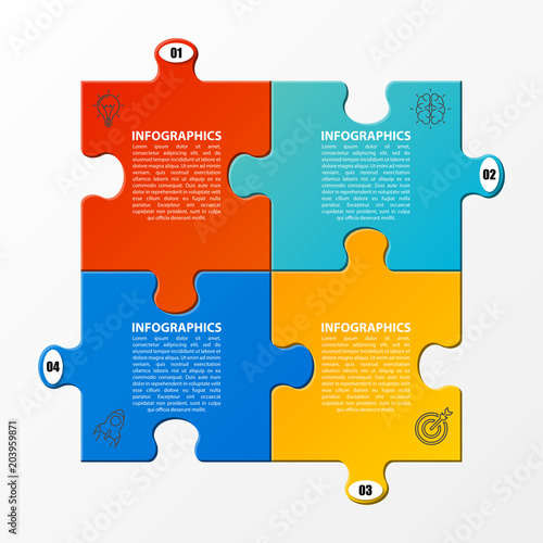 Infographic design template. Business concept with 4 steps