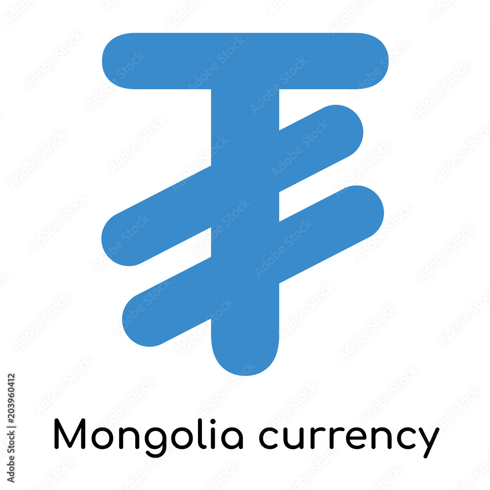 Obraz premium Mongolia currency icon isolated on white background