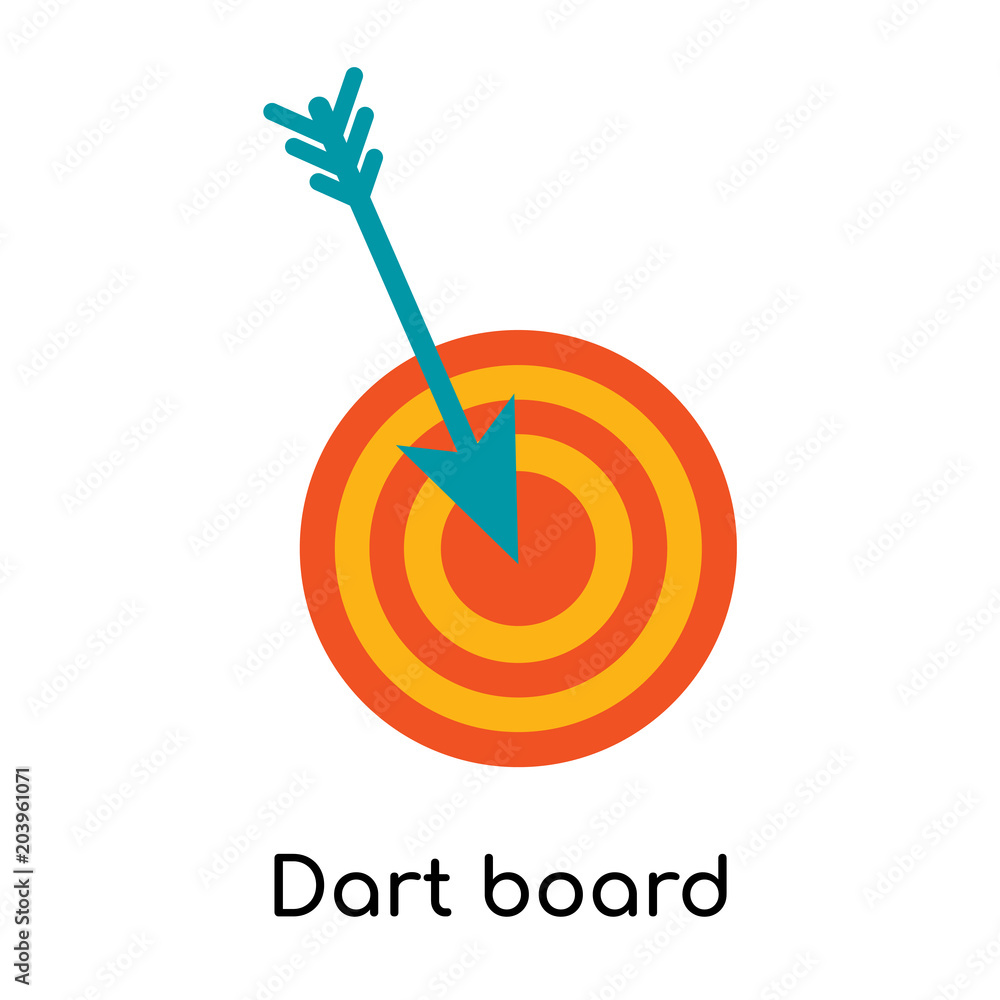 Dart board icon isolated on white background Dart board icon isolated on white background