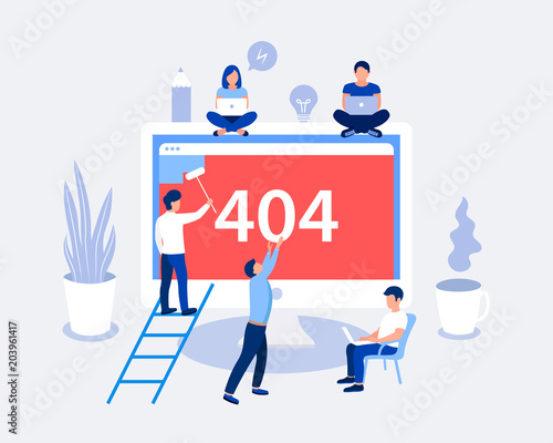 404 error page design concept.