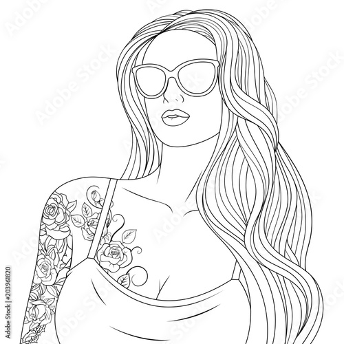 .beautiful girl coloring pages